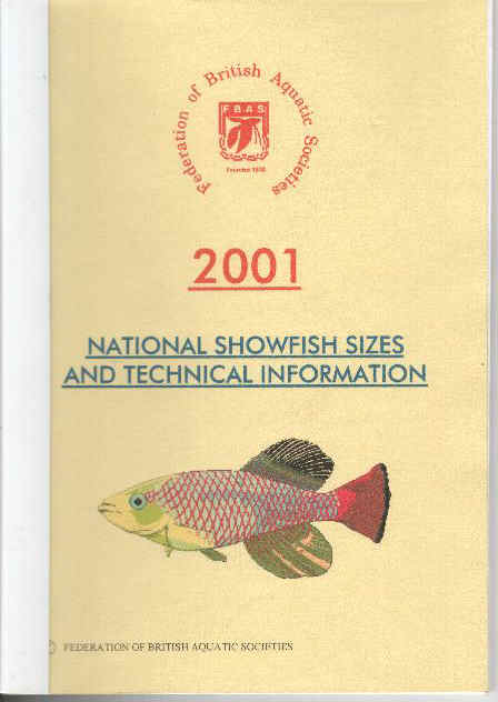 FBAS National Showfish Sizes and Technical Information.  Looseleaf slide bound volume