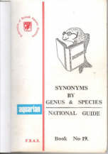 FBAS National Guide to Synonyms by Genus and Species   Looseleaf slide bound