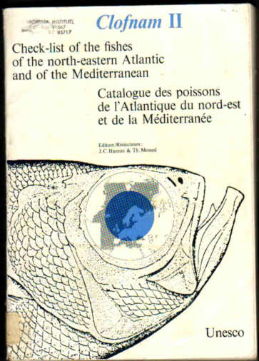 Check-list of the fishes of the north-western Atlantic and of the Mediterranean