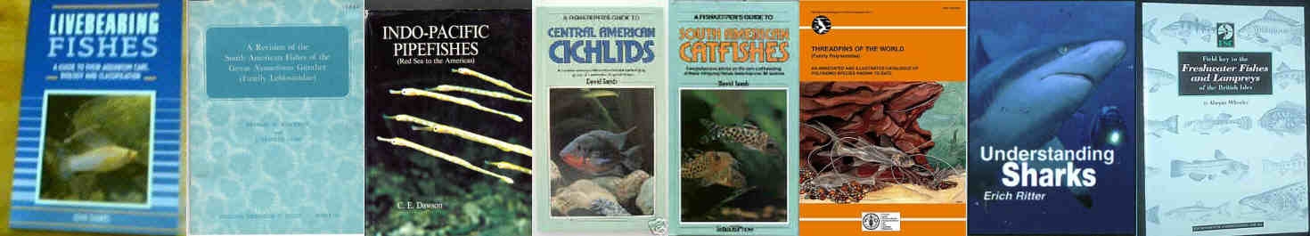 Books on fishes listed by Families