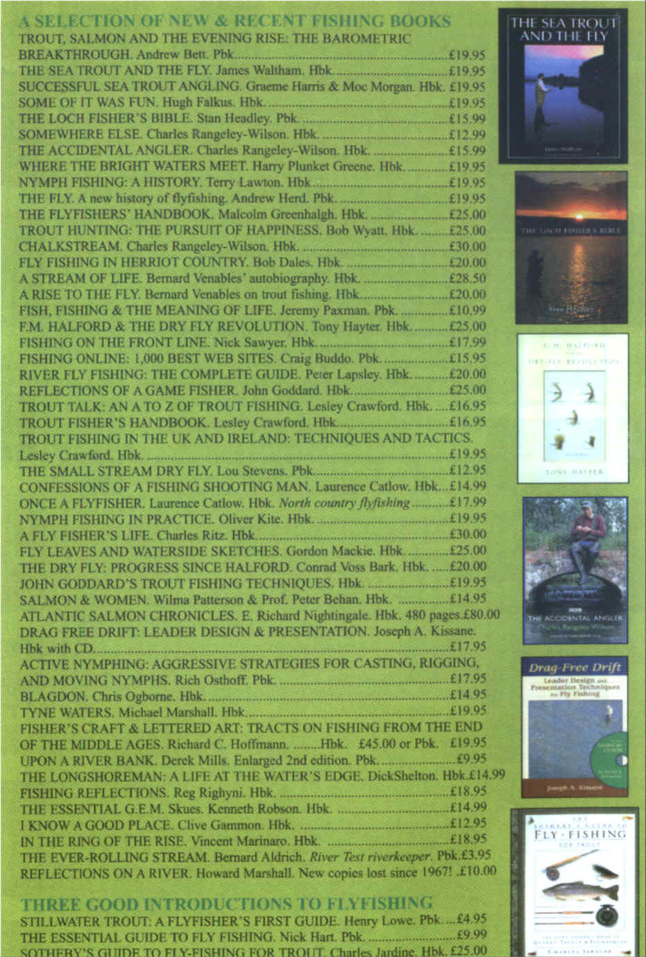 First page of the fishing bookshop books.Fishing Books