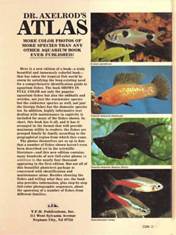Dr. Axelrod's Atlas of Freshwater Aquarium Fishes