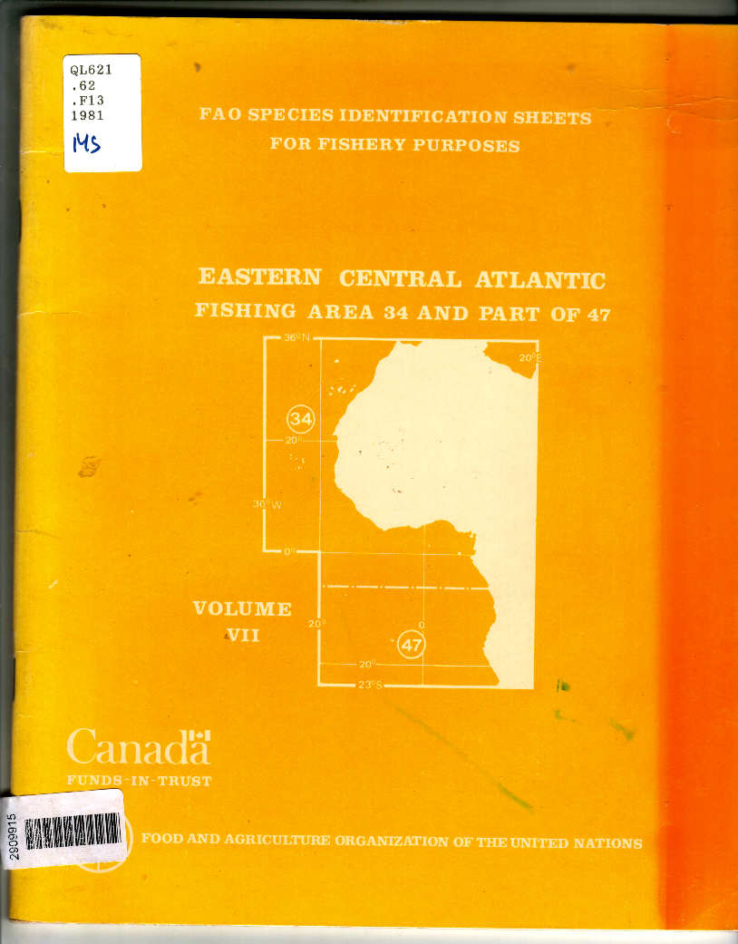 FAO Species identification sheets for fishery purposes. Eastern Central Atlantic: fishing areas 34, 47 (in part). VOLUME VII