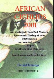 African Cichlids 2001. Taxonomic Classification.