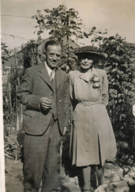 John and Jessy Magill in the back garden of 34 Macdonald Rd