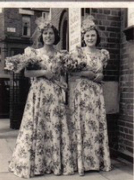 Ivy Magill and Kay Eastabrook at Doris Jennings's weddding in 1940
