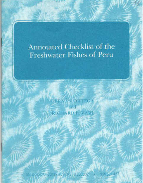 Annotated Checklist of the Fishes of Peru&nbsp; 